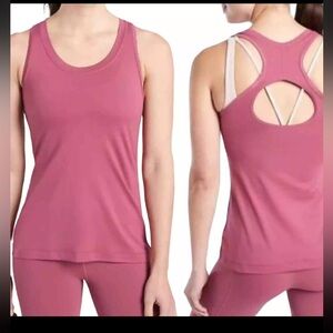 Athleta nitro Tank Dusty Rose Pink Stretch Racerback Running Gym Size 1X
